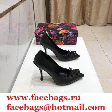 Dolce & Gabbana Thin Heel 10.5cm Leather Sicily Pumps Black 2021
